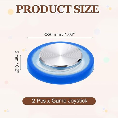 PATIKIL 2 Pcs Mobile Phone Game Joystick, Plating Spiral Game Control Touch Screen Joystick with Storage Box for Mobile Tablet Smart Phone, Blue in Saudi Arabia