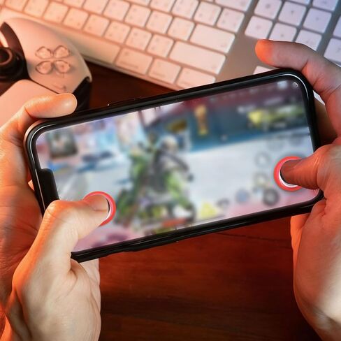 PATIKIL 2 Pcs Mobile Phone Game Joystick, Plating Spiral Game Control Touch Screen Joystick with Storage Box for Mobile Tablet Smart Phone, Blue in Saudi Arabia