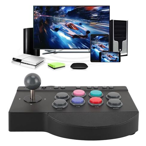 Diyeeni Arcades Joystick, Fighting Stick Controller with USB Port, Turbo and Macro Functions, Dual Mode, 8 Large Buttons & Rubber Handrest, for Android TV Box, Wins 7 8 10 in Saudi Arabia