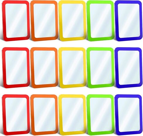 10 Pcs Small Mirrors for Kids, 6 x 4 Inch Unbreakable Shatter Proof Mirror for Crafts, Round Corners Square Child Safe Mirror for Classroom Preschool Bathroom DIY Crafts (5 Colors) in Saudi Arabia