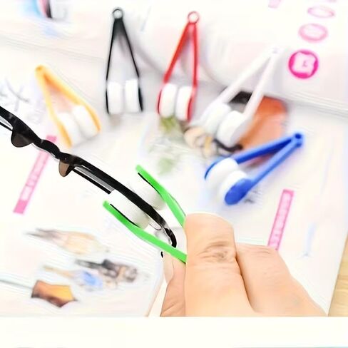 5PCS Color Eyeglass Brushes,a Handheld Small Eyeglass Cleaning Brush That Can Be Reused and Washed with Water,and is Not Likely to Damage The Surface of The Eyeglasses in Saudi Arabia