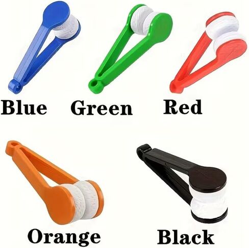 5PCS Color Eyeglass Brushes,a Handheld Small Eyeglass Cleaning Brush That Can Be Reused and Washed with Water,and is Not Likely to Damage The Surface of The Eyeglasses in Saudi Arabia