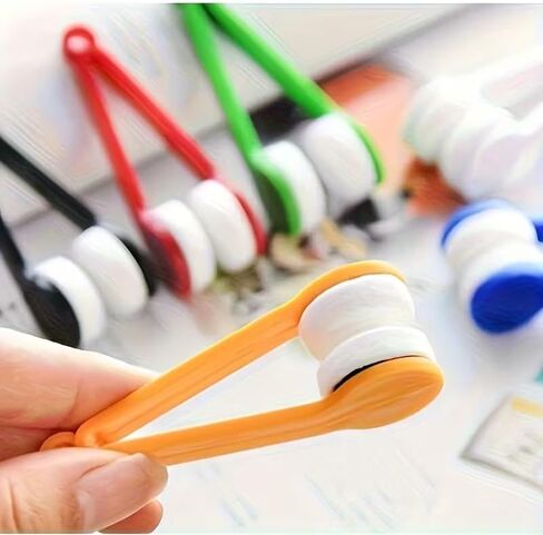 5PCS Color Eyeglass Brushes,a Handheld Small Eyeglass Cleaning Brush That Can Be Reused and Washed with Water,and is Not Likely to Damage The Surface of The Eyeglasses in Saudi Arabia