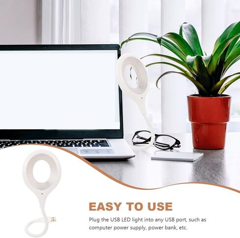 VILLCASE USB مصباح معقوفة التحكم الصوتي أدى ضوء القراءة مرنة لمصباح السرير المحمولة والليلية للاستخدام المنزلي والمكتب والكلية in Saudi Arabia