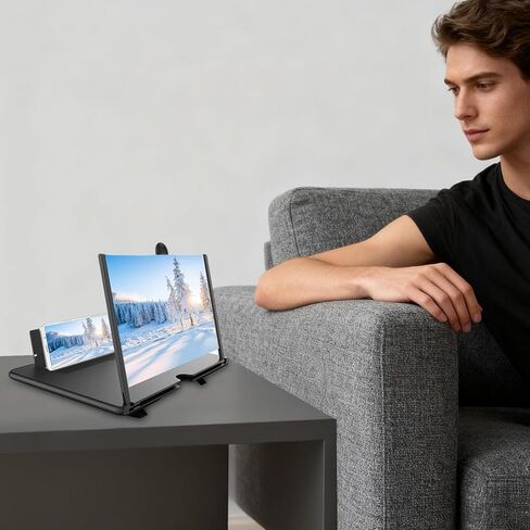 Portable Screen Magnifier - Lens Foldable HD | Smartphone and Tablet Screen Magnifier for Watching Movies, Reading, and Desk Entertainment at Home or Office in Saudi Arabia
