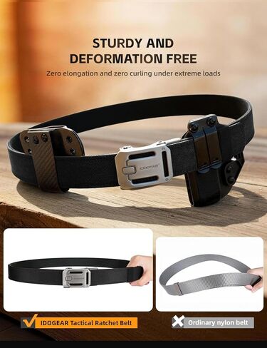 حزام سقاطة تكتيكي من IDOGEAR SPORTS مقاس 1.5 بوصة EDC & CCW حزام بندقية للرجال يعزز حزام النايلون 1000D مع إطلاق سريع قابل للتعديل in Saudi Arabia