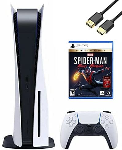 Playstation 5 Disc Version PS5 Console Bundle with Marvel's Spider-Man with U Deal HDMI (Renewed) in Kuwait