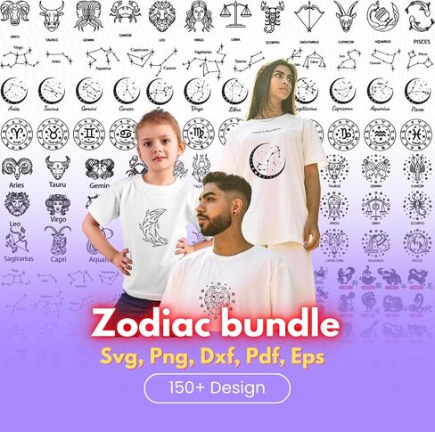 150+ حزمة تصميم Zodiac SVG | SVG Png Pdf Eps Dxf تنسيق الملف تنزيل رقمي فوري | طباعة الملابس علم التنجيم علامة اليد برج المجرة رمز القمر الغامض رمز Premium Vectorsr 0060 in Saudi Arabia