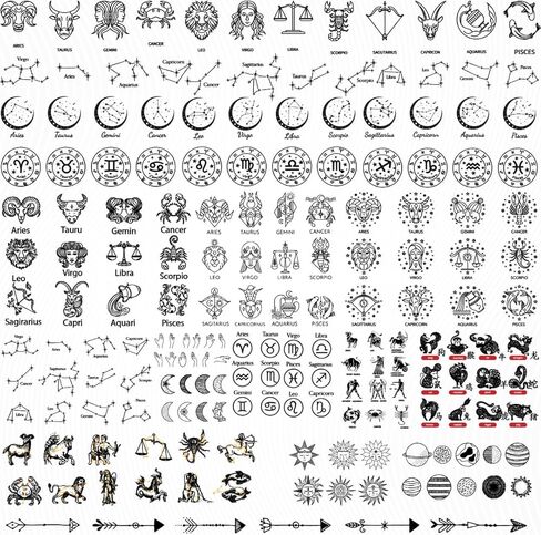 150+ حزمة تصميم Zodiac SVG | SVG Png Pdf Eps Dxf تنسيق الملف تنزيل رقمي فوري | طباعة الملابس علم التنجيم علامة اليد برج المجرة رمز القمر الغامض رمز Premium Vectorsr 0060 in Saudi Arabia