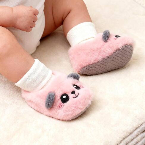 Unisex Baby Cotton Fleece Booties Newborn Boys Girls Plush Cotton Socks Soft Sole Warm Winter Infant Slippers Toddler Crib Shoes in Saudi Arabia