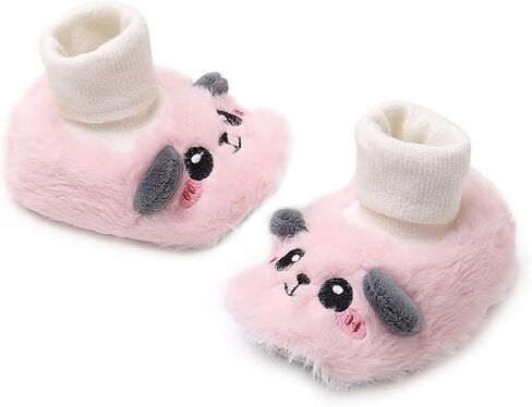 Unisex Baby Cotton Fleece Booties Newborn Boys Girls Plush Cotton Socks Soft Sole Warm Winter Infant Slippers Toddler Crib Shoes in Saudi Arabia