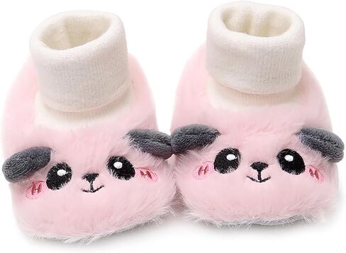 Unisex Baby Cotton Fleece Booties Newborn Boys Girls Plush Cotton Socks Soft Sole Warm Winter Infant Slippers Toddler Crib Shoes in Saudi Arabia