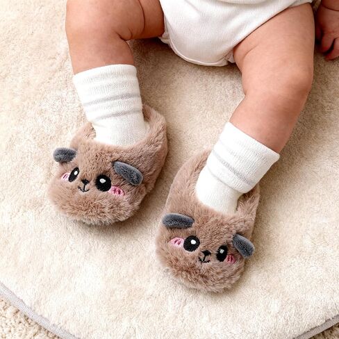 Unisex Baby Cotton Fleece Booties Newborn Boys Girls Plush Cotton Socks Soft Sole Warm Winter Infant Slippers Toddler Crib Shoes in Saudi Arabia