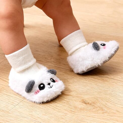 Unisex Baby Cotton Fleece Booties Newborn Boys Girls Plush Cotton Socks Soft Sole Warm Winter Infant Slippers Toddler Crib Shoes in Saudi Arabia