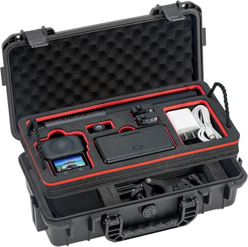 Osmo 360 Carrying Case, Portable PU Leather Storage Case Travel Shoulder Bag for DJI Osmo 360 Adventure Combo Camera Accessories in Saudi Arabia