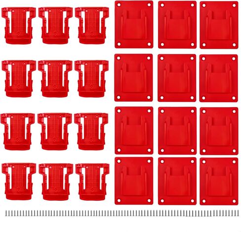 24 عبوة من حامل الأدوات وحزم البطاريات ودعامة التثبيت المتوافقة مع بطارية أداة ميلووكي M18 18 فولت، و12 قطعة من حوامل المثقاب و12 قطعة من بطاريات الأدوات مع مسامير in Kuwait