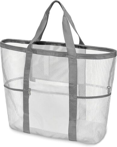 F -Color Mesh Beach Bag Family - حقيبة حمل كبيرة لـ Cruise Pool Toys Beach Exsentials in Kuwait