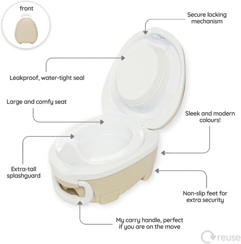 My Carry Potty - نونية السفر باللون البيج الطبيعي، مقعد مرحاض محمول للأطفال حائز على جوائز يمكن للأطفال اصطحابه إلى كل مكان in Saudi Arabia