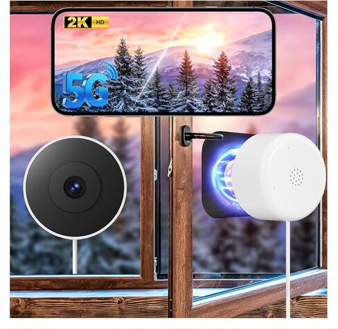 Cameras for Home Security Indoor Robot, 2K 2.4&5Ghz Indoor Camera WiFi Wireless Pet/Nanny/Dog Camera Phone App, Human Detection Color Night Vision, 2 Way Talk, AI Notification Smart Search Monitor Cam in Saudi Arabia