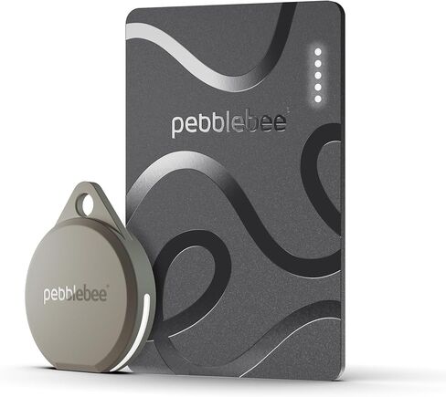 أجهزة تعقب العناصر القابلة لإعادة الشحن من Pebblebee - المقطع 5 والبطاقة 5 | عمر البطارية 12-18 شهرًا | متوافق مع iOS وAndroid ابحث عن تطبيقاتي | تنبيهات LED والصوت in Saudi Arabia