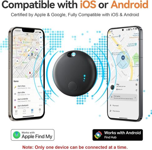 علامات تعقب الهواء 2026 لأجهزة Android أو iOS، نظام مزدوج لكل من iOS وAndroid Tracker، تطبيق Find My أو Google'S Find Hub، علامات تعقب ذكية مع حلقة مفاتيح، مكتشف المفاتيح/متعقب الأمتعة للمفاتيح والأمتعة والمحفظة in Kuwait