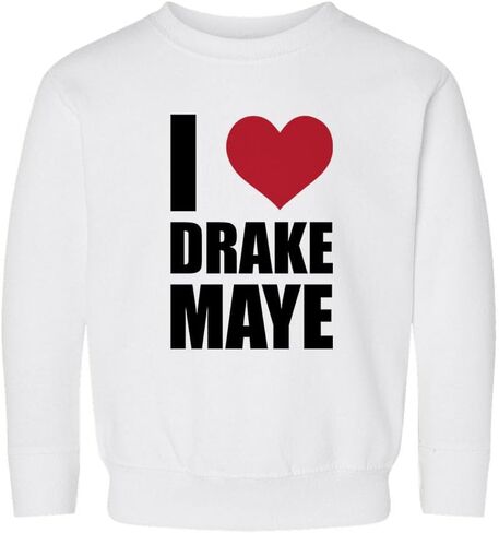 سويت شيرت للأطفال الصغار من TeesAndTankYou I Heart Drake Maye in Saudi Arabia