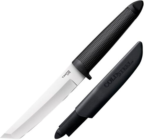 COLD STEEL Tanto Lite متين وخفيف الوزن ألماني 4116 من الفولاذ المقاوم للصدأ 6 بوصات شفرة ثابتة للصيد في الهواء الطلق، مقبض Kray-Ex غير قابل للانزلاق، غمد آمن in Kuwait
