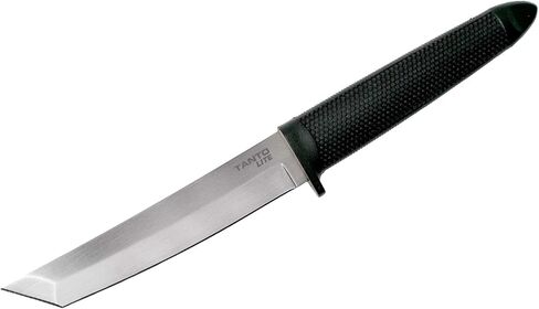 COLD STEEL Tanto Lite متين وخفيف الوزن ألماني 4116 من الفولاذ المقاوم للصدأ 6 بوصات شفرة ثابتة للصيد في الهواء الطلق، مقبض Kray-Ex غير قابل للانزلاق، غمد آمن in Kuwait