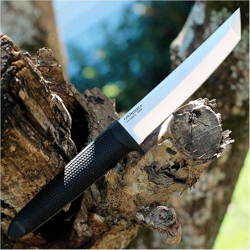 COLD STEEL Tanto Lite متين وخفيف الوزن ألماني 4116 من الفولاذ المقاوم للصدأ 6 بوصات شفرة ثابتة للصيد في الهواء الطلق، مقبض Kray-Ex غير قابل للانزلاق، غمد آمن in Kuwait