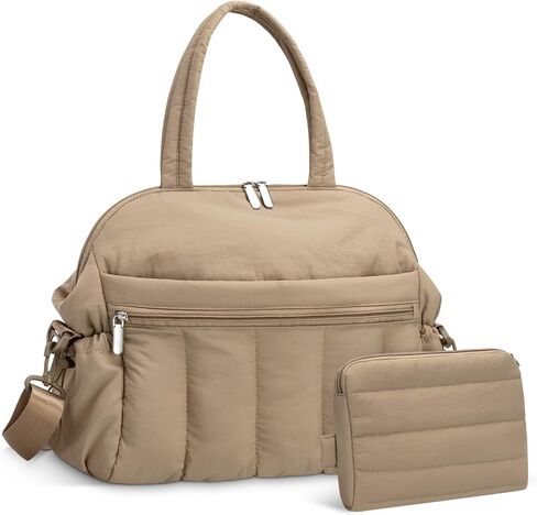 Diaper Bag Tote, Puffer Diaper Tote Bags Crossbody Hospital Bag Travel Large Mommy Bag, with Pacifier Case in Saudi Arabia