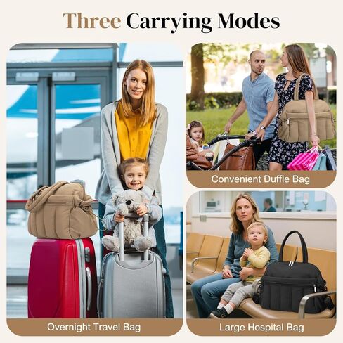 Diaper Bag Tote, Puffer Diaper Tote Bags Crossbody Hospital Bag Travel Large Mommy Bag, with Pacifier Case in Saudi Arabia