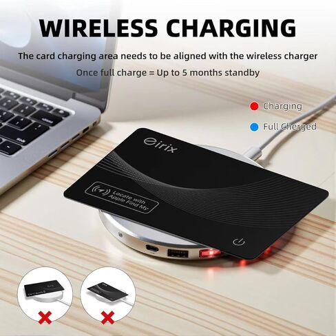 Wallet Tracker Card,Thin Finder, Item Finder Works with Apple Find My (iOS Only), IP68 Waterproof Item Locator for Luggage Tags, Passports, Bags (1 Black) in Saudi Arabia