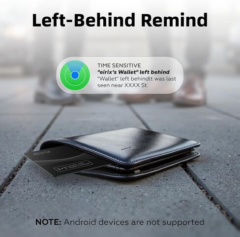 Wallet Tracker Card,Thin Finder, Item Finder Works with Apple Find My (iOS Only), IP68 Waterproof Item Locator for Luggage Tags, Passports, Bags (1 Black) in Saudi Arabia