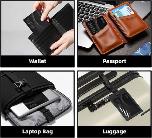 Wallet Tracker Card,Thin Finder, Item Finder Works with Apple Find My (iOS Only), IP68 Waterproof Item Locator for Luggage Tags, Passports, Bags (1 Black) in Saudi Arabia