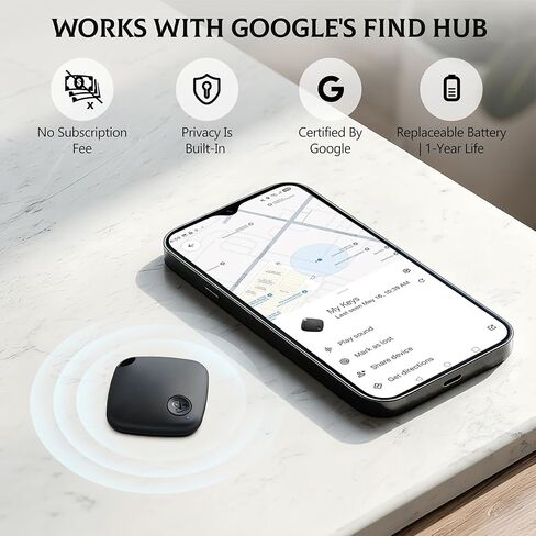 Air Tags-4 Pack Android【Google MFG Certified】, Air Tag for Android Item Finder Works with Google’s Find Hub, Air Tracker Device Locator, Smart Tag for Keys, Luggage, Bag, Suitcases in Saudi Arabia