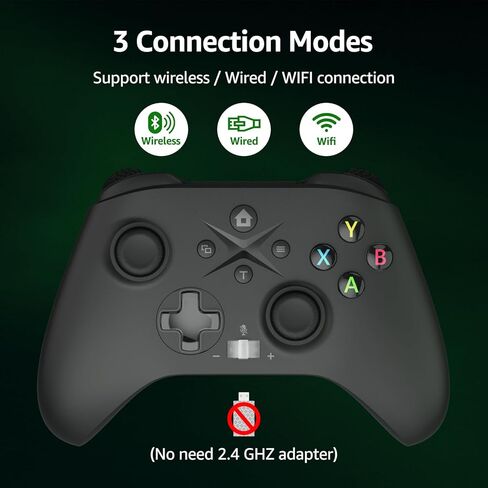 وحدة تحكم لاسلكية IWGAME لأجهزة Xbox One/PC، وحدة تحكم الألعاب مع مجدافين خلفيين، تدعم Turbo، Macro، رسم الخرائط الرئيسية، متوافقة مع Xbox One/Android/IOS/PC/X-One S/X، X-Series S/X (أسود) in Kuwait