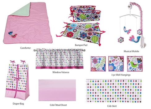 Bacati Botanical Girls Fabric Memory Photo Bulletin Board, Pink in Saudi Arabia