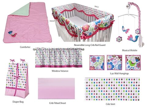 Bacati Botanical Girls Fabric Memory Photo Bulletin Board, Pink in Saudi Arabia