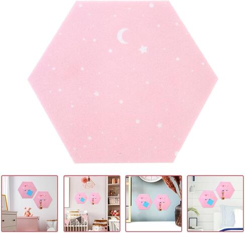 لوحة لباد سداسية الجدار ملصق سميك DIY صورة مذكرة عرض ملصق لوحة لباد زخرفية ذاتية اللصق لتزيين جدران المنزل والمكتب والمعيشة in Saudi Arabia