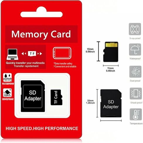 8GB TF Memory Card C10 U3 Ultra High Speed with Adapter, Flash Memory SD Card for Tablet Computer Camera Drone Mobile Phone in Saudi Arabia