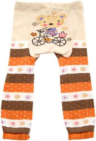 Wrapables Baby & Toddler Leggings, Bear on a Bicycle - 12 to 24 Months in Saudi Arabia