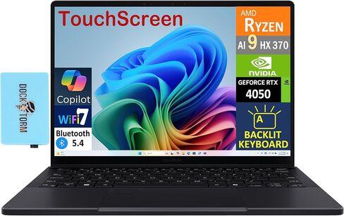ASUS 2025 ProArt PX13 (Replace P16) 2-in-1 AI Laptop 13.3" Touch OLED 3K 500 nits Display (Ryzen AI 9 HX 370, 32GB LPDDR5X, 1TB SSD, Backlit KYB, WiFi 7, BT 5.4, Win11P) w/DKZ USB Port Expander in Kuwait
