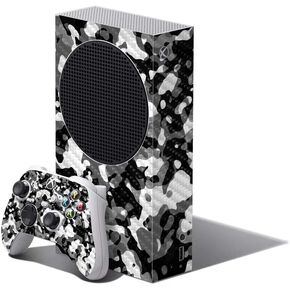 غلاف MIGHTY SKINS من ألياف الكربون متوافق مع حزمة Xbox Series S - أسود مموه حديث | لمسة نهائية واقية ومتينة من ألياف الكربون | سهل التطبيق والإزالة وتغيير الأنماط | صنع في الولايات المتحدة الأمريكية in Kuwait