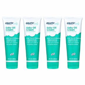 Equate Baby Hypoallergenic Baby Oil Cream with Aloe Vera & Vitamin E Non-Greasy Formula, 8 fl oz, 4 Tubes in Kuwait