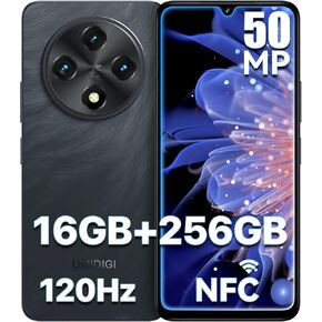 UMIDIGI G100 Unlocked Cell Phone Android 14, 6.9" HD+ 120Hz,Octa-core 16GB +256GB Expand 1TB,GPS Unlocked Smartphone,6000mAh,50MP Triple Camera,Dual 4G LTE Phone, NFC,AI Face Unlock,OTG,Blue in Kuwait