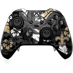 ملصق Skinit المخصص للألعاب متوافق مع وحدة تحكم Xbox One Elite - تصميم طباعة استوائية مرخص رسميًا من الدوري الوطني لكرة القدم الأمريكية (NFL New Orleans Saints) in Kuwait