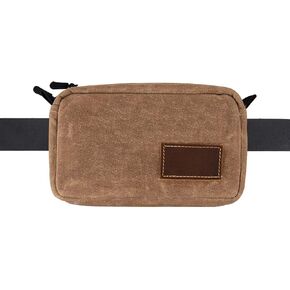 حقيبة Edc بسحاب، حقيبة حزام Edc للرجال والنساء، حقيبة خصر للمشي لمسافات طويلة، حقيبة قماش مشمع، منظم جيب مضاد للسرقة للاستخدام اليومي in Kuwait