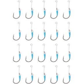 UMT - Sand EEL Size 6/0 Jigging Assist Hooks with Solid Ring & Assist Cord - 10 & 20 Pack Options for Ultimate Fishing Performance in Kuwait