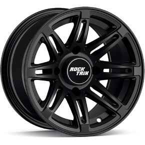 RockTrix RT103 4pc 12in ATV Wheels 4x110 Rims, 12x7, 5+2 Offset, For ATV UTV with IRS (Independent Rear Suspension), Compatible with Bombardier Honda Kawasaki Yamaha Suzuki 4/110 (Set of 4) in Saudi Arabia
