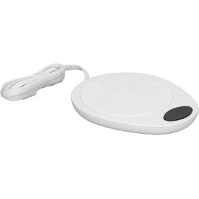 كوب USB لتدفئة الأكواب بدرجة حرارة ثابتة لمكتب المكتب، لوحة تسخين المشروبات لأكواب القهوة، سخان كهربائي للمنزل 4.3 × 4.9 × 2 بوصة (أبيض وردي) in Kuwait